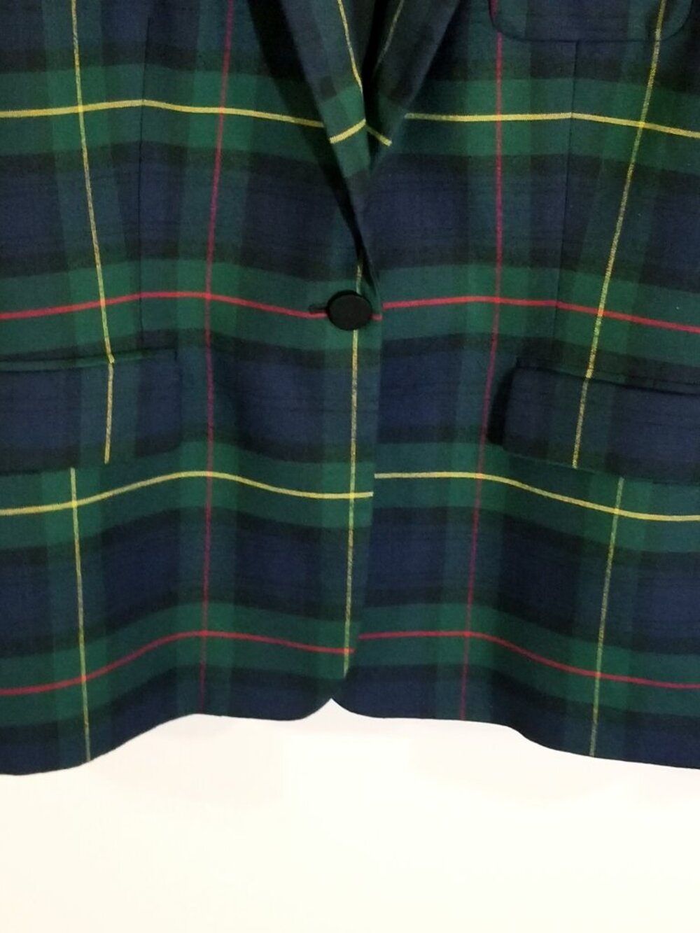Lauren Ralph Lauren Women's Tartan Plaid Wool Blend Bullion Blazer – Size 14 - Picture 6 of 13